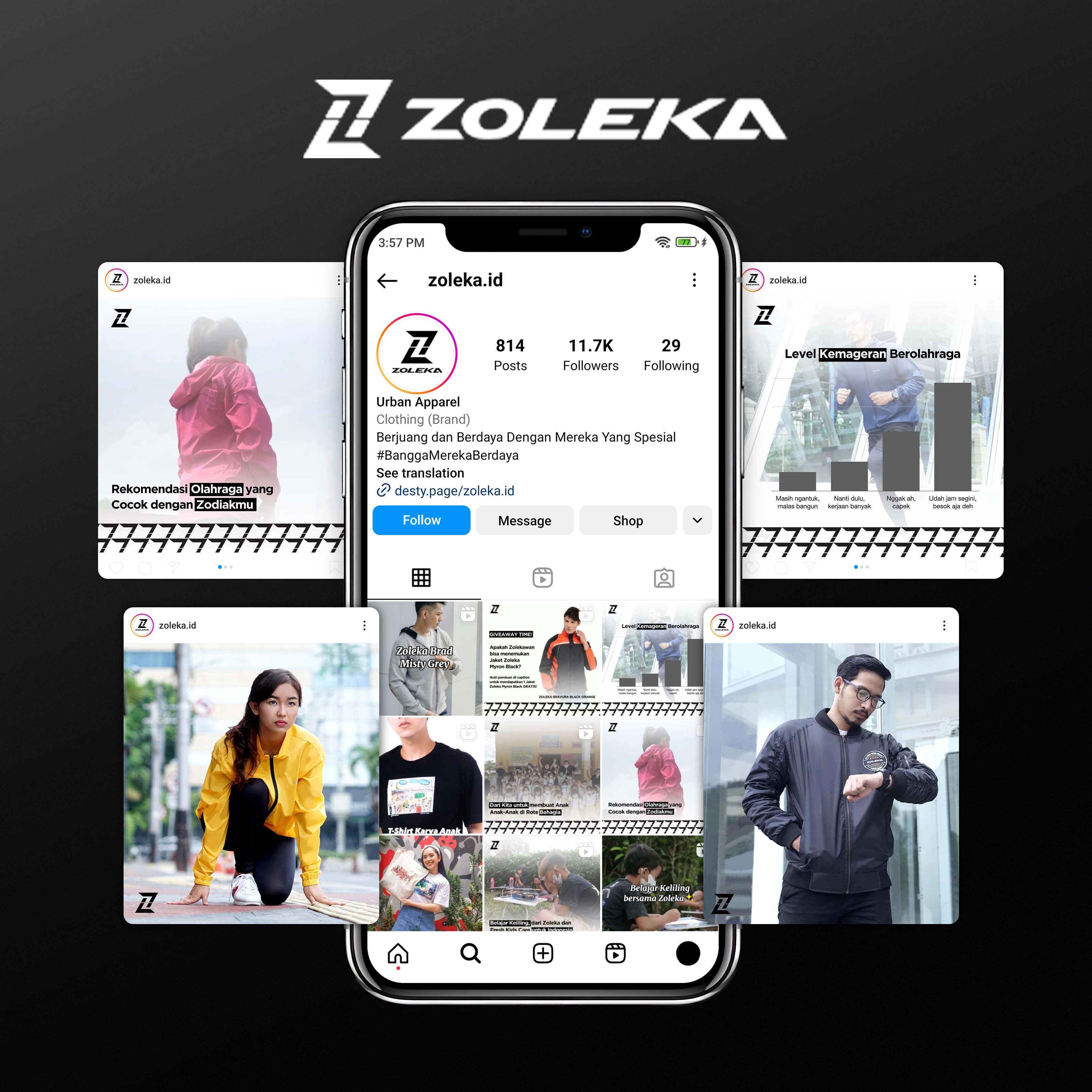 Portfolio Gerai Jasa Manajemen Sosial Media (Zoleka - Manajemen Sosial Media)