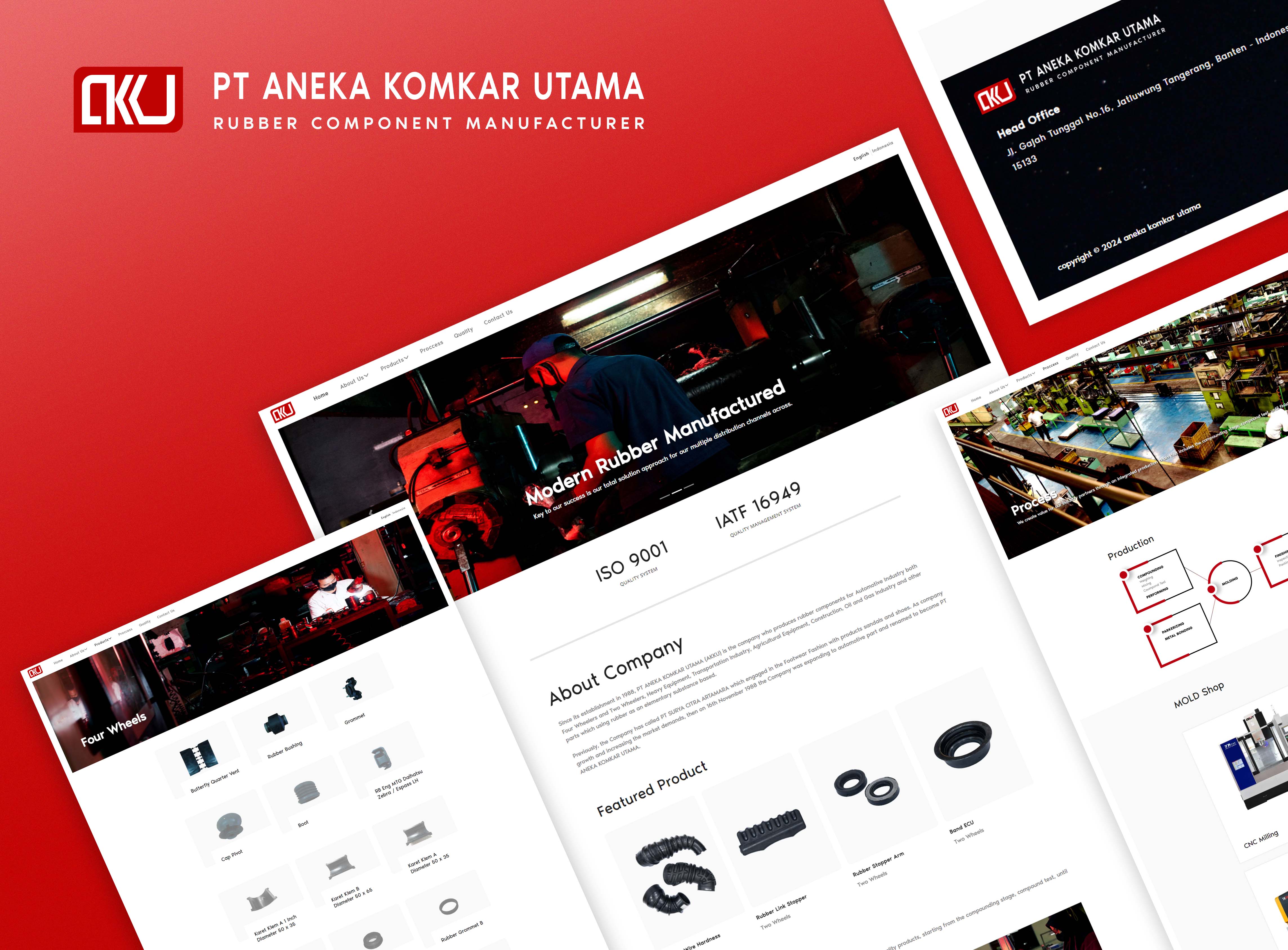 Portfolio Gerai Jasa Pembuatan Website (Aneka Komkar - Website Manufaktur)