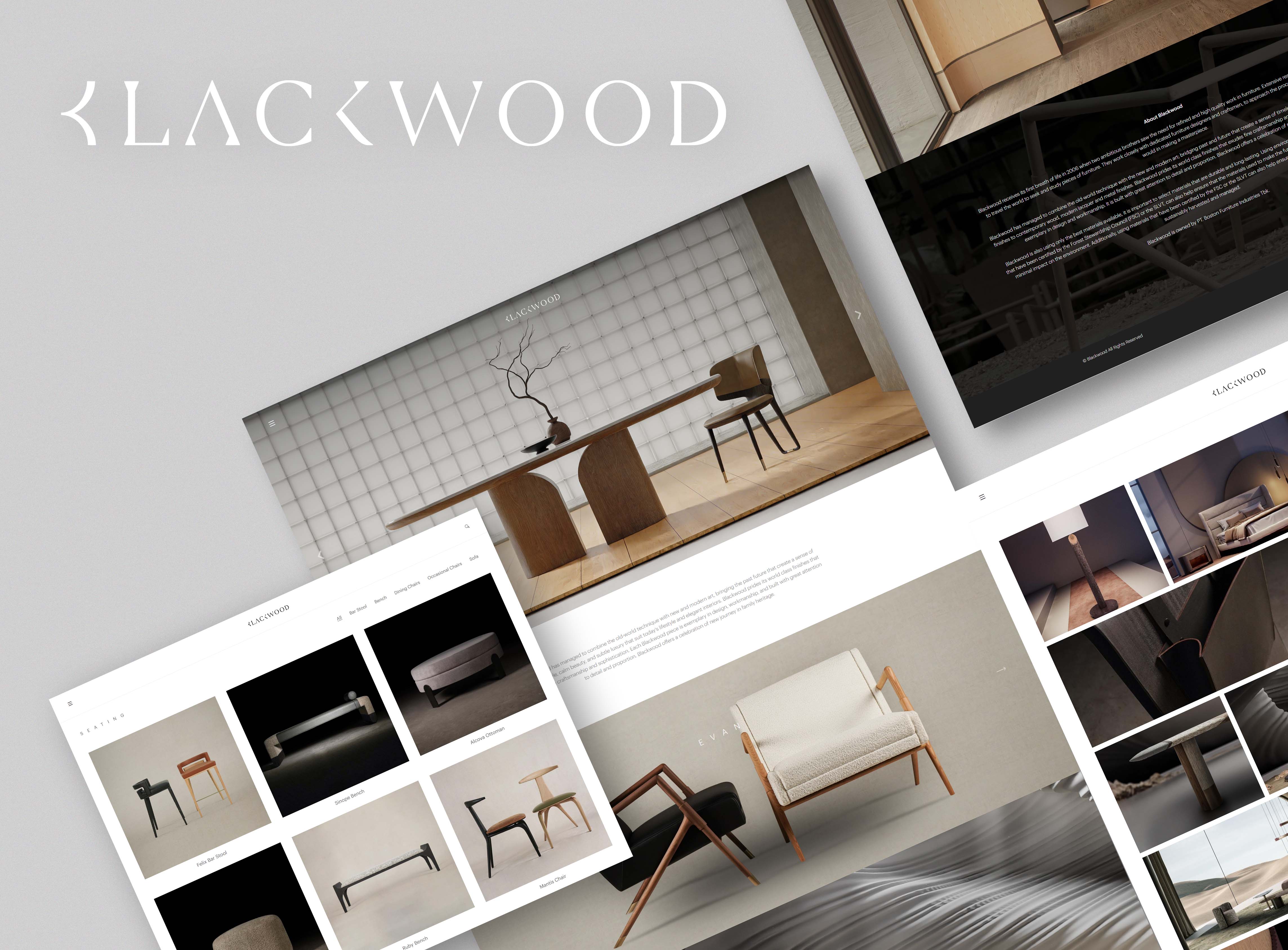 Portfolio Gerai Jasa Pembuatan Website (Blackwood - Website Furniture) Main